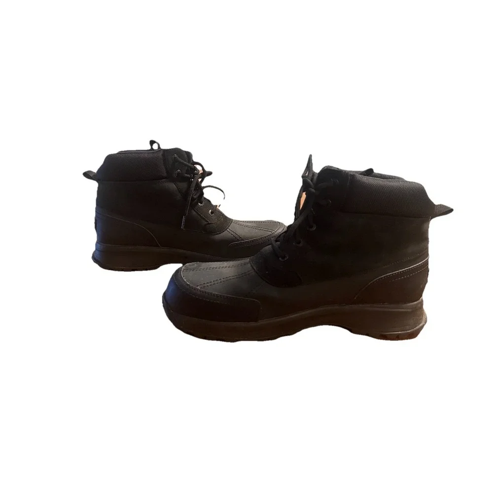 UGG MEN'S EMMETT WATERPROOF WINTER DUCK BOOTS BLACK SIZE 12